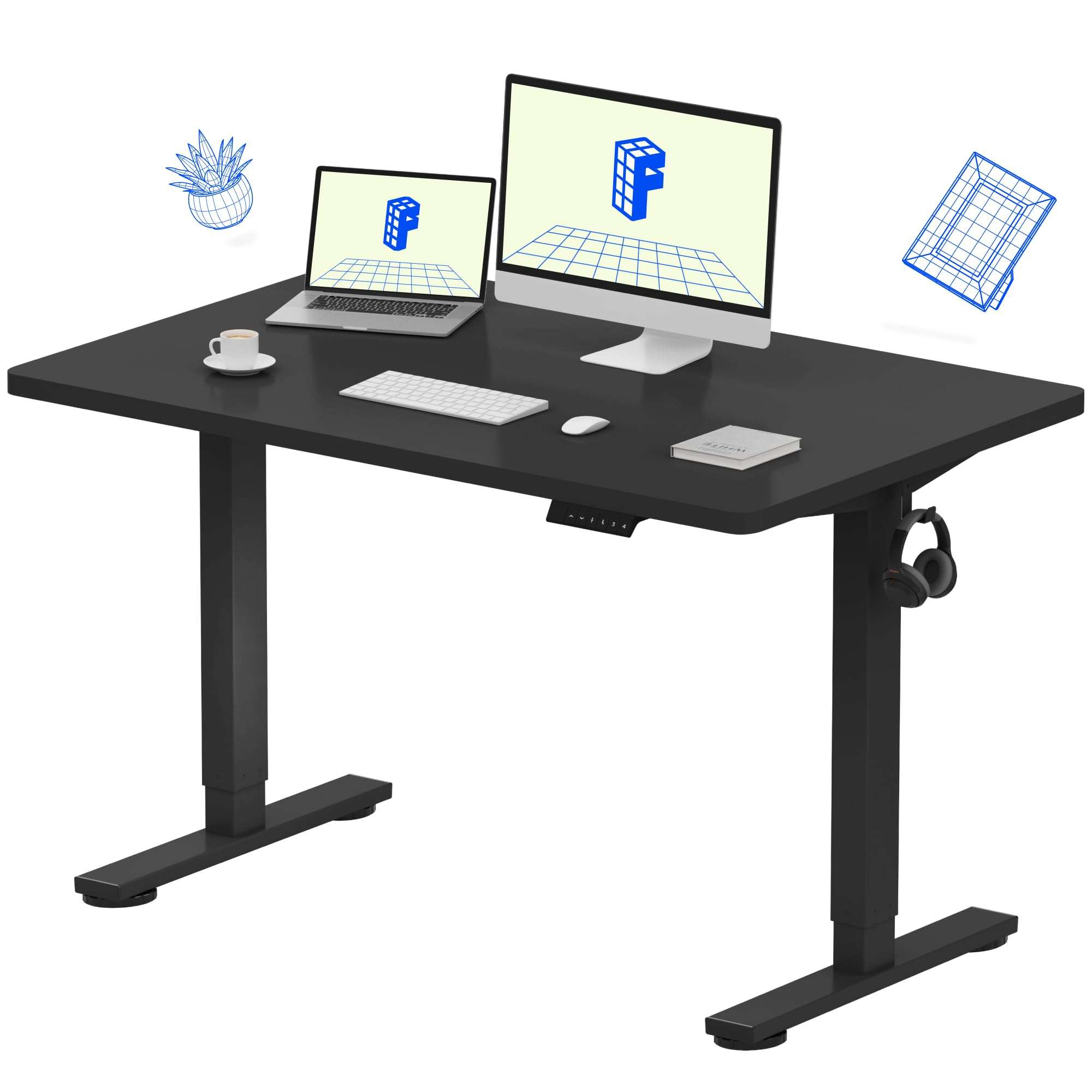 FLEXISPOT EN1 Whole-Piece Electric Standing Desk - DeskZen