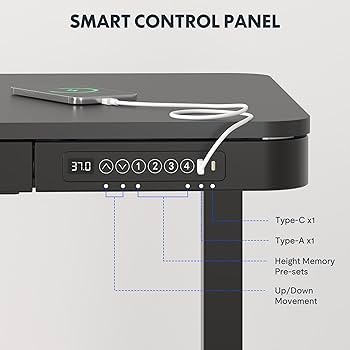 Close-up of FlexiSpot EW8 Control Panel