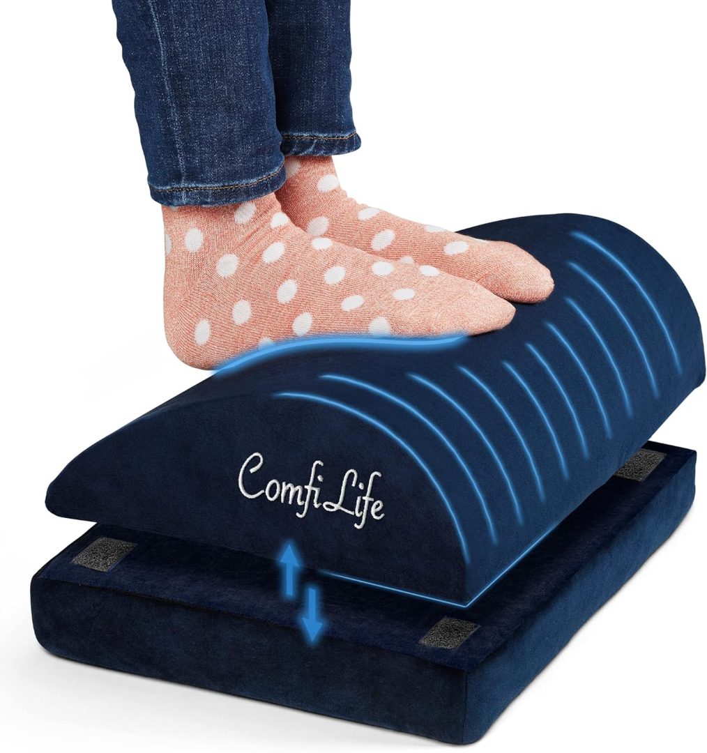 ComfiLife Premium Foot Rest Under Desk memory foam ergonomic cushion